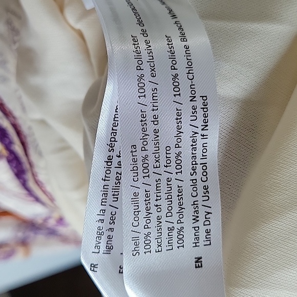 BAND OF THE FREE Sz M Cream Purple Paisley Lyonette Boho Flowy Mini Dress - Picture 15 of 16